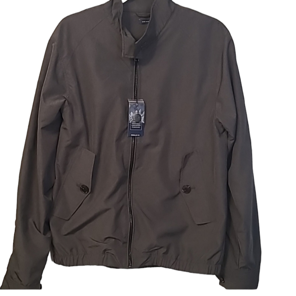 STAFFORD MENS "GRAY HEATHER"  ZIPPERED JACKET SIZE MEDIUM REGULAR FIT - Picture 2 of 11